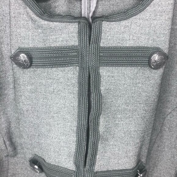 Torrid Grey Military Button Blazer Ponte Fitted Jacket Size 4x - Picture 4 of 7